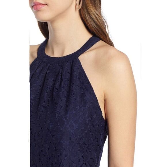 Halogen Lace Peplum Halter Top - Picture 5 of 8